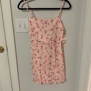 Altar’d State floral light pink mini dress